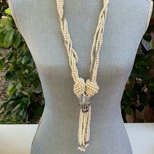 Chico’s Zebra Pearl Necklace